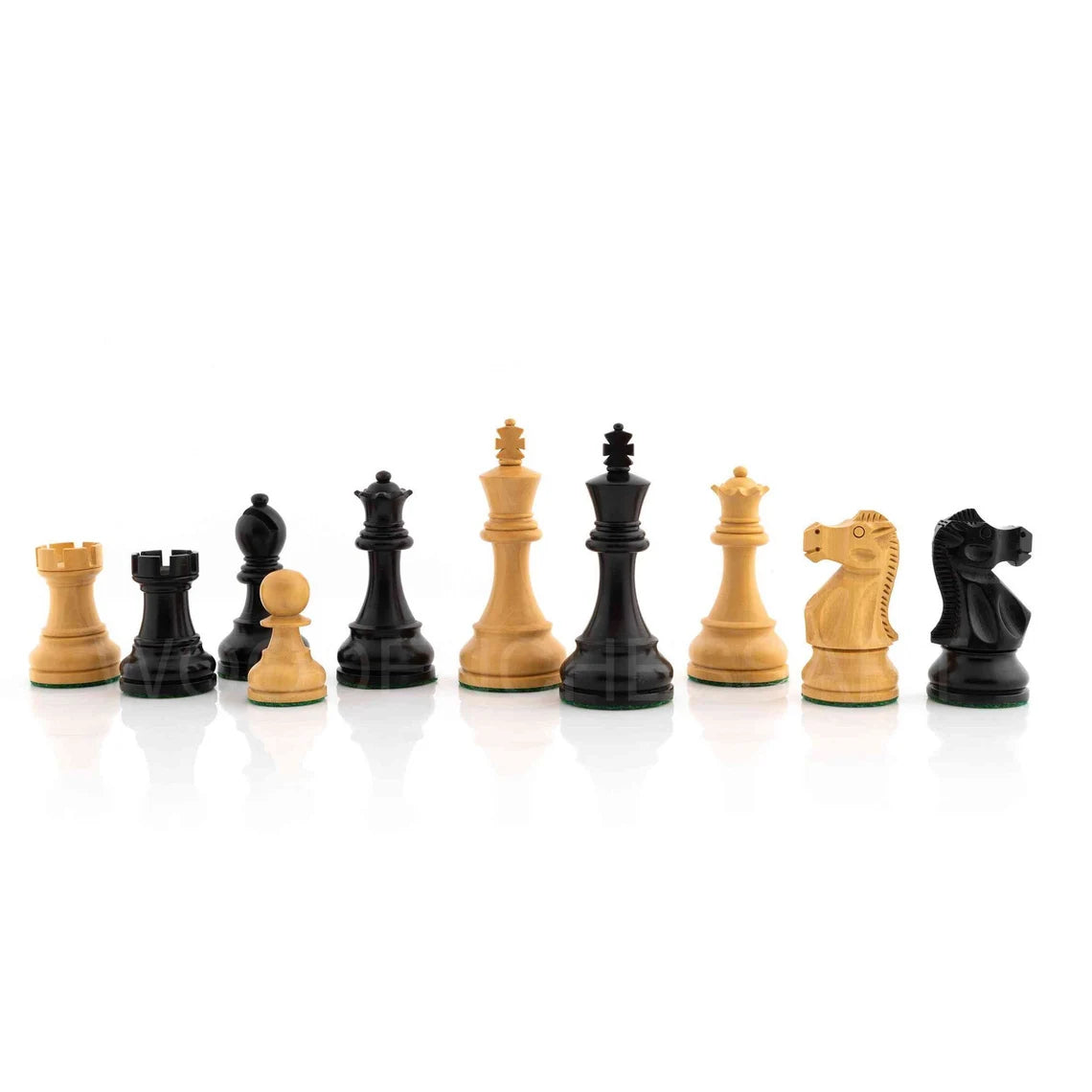 3.8” 1972 Reproduced Reykjavik Championship Series Chess Pieces Only - Double Weighted