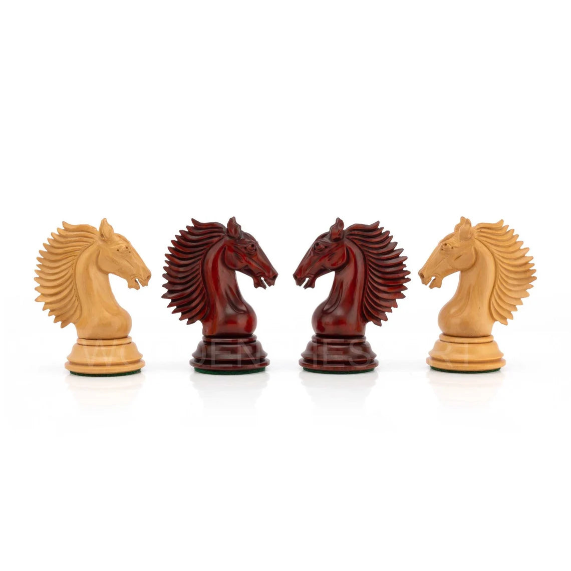 4.6” Altamur II Staunton Luxury Chess Pieces only in Bud Rosewood - Triple Weighted .