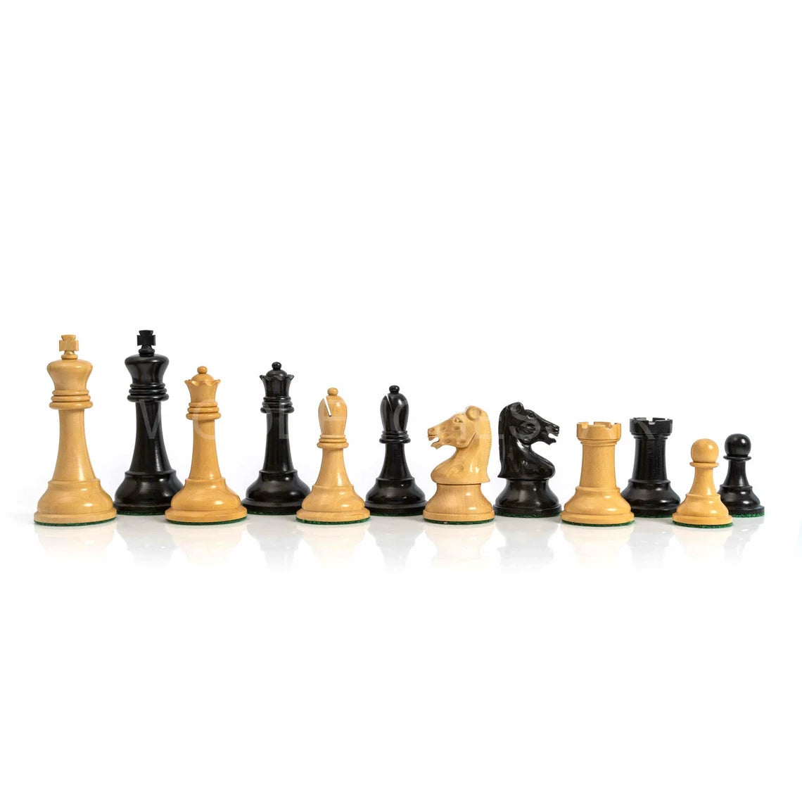 3.75” The Druke Staunton Chess Pieces only in Ebonized wood- Weighted