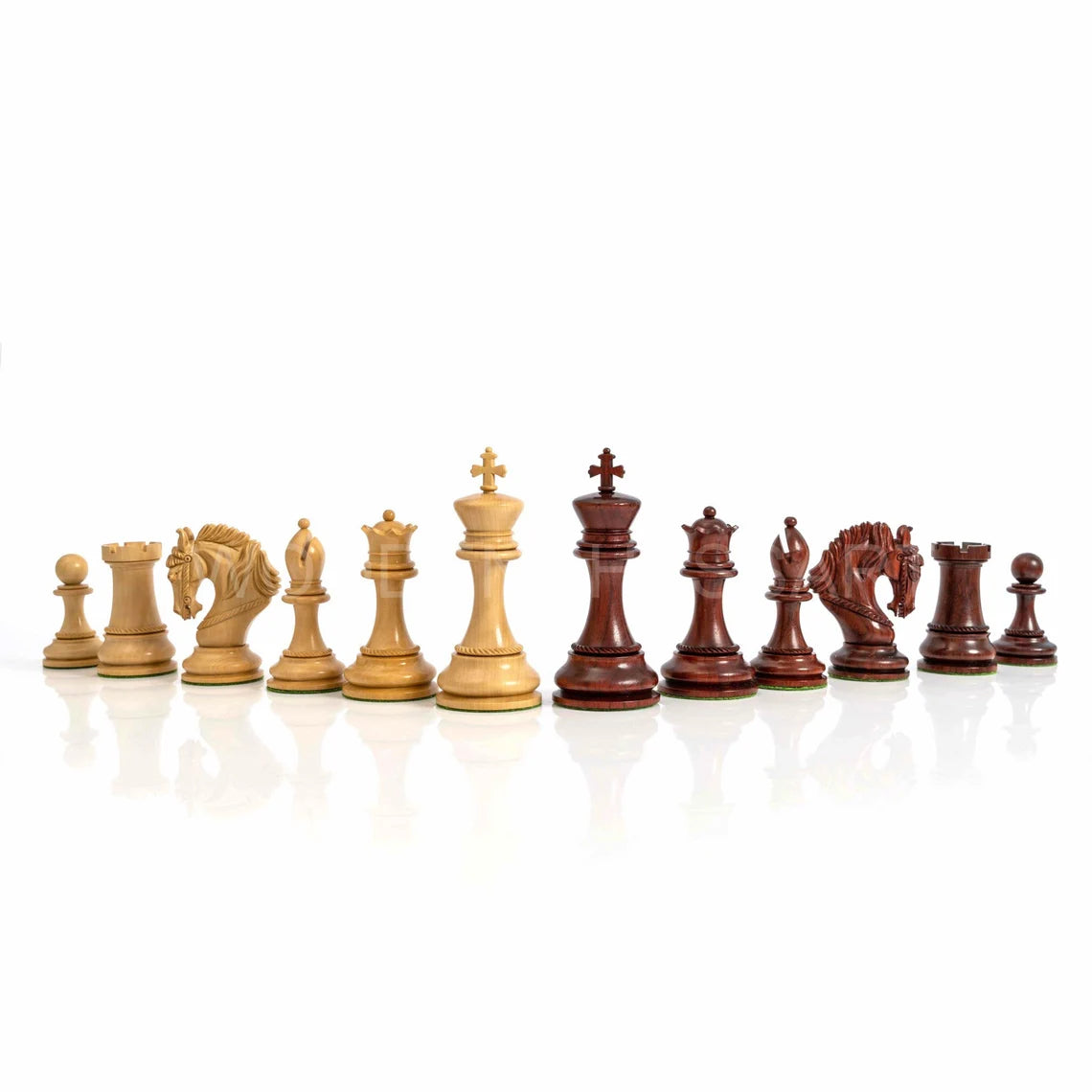 4.5” The King Arthur Staunton Luxury Chess Pieces Only - Triple Weighted