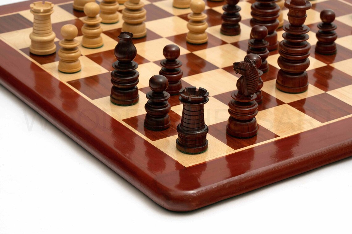 4.3” St George Staunton Chess Pieces Series & 21” Chessboard Chess Set in Bud Rosewood