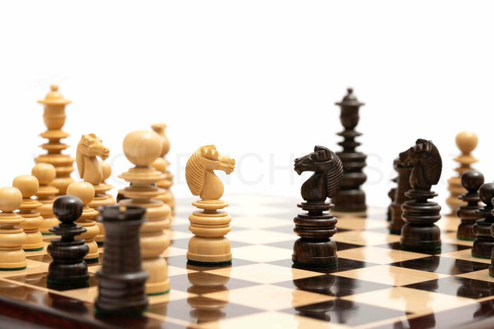 New 4.3” St George Staunton Chess Pieces & 21” Rosewood Chessboard Chess Set in Rosewood