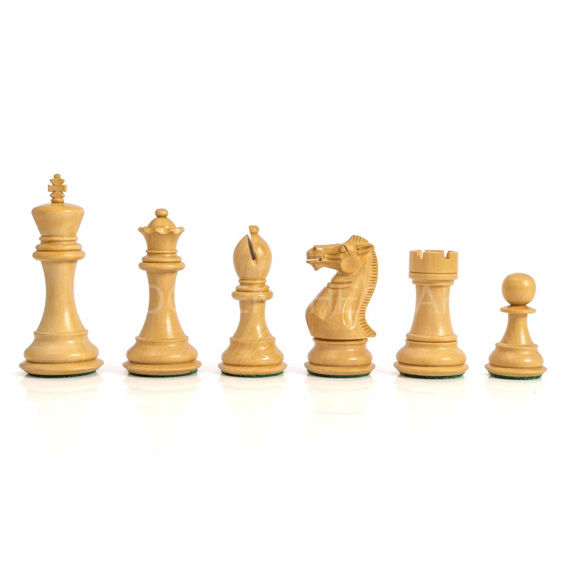 4” The Pride of Staunton Series Chess Pieces only in Rosewood & Boxwood - Triple weighted