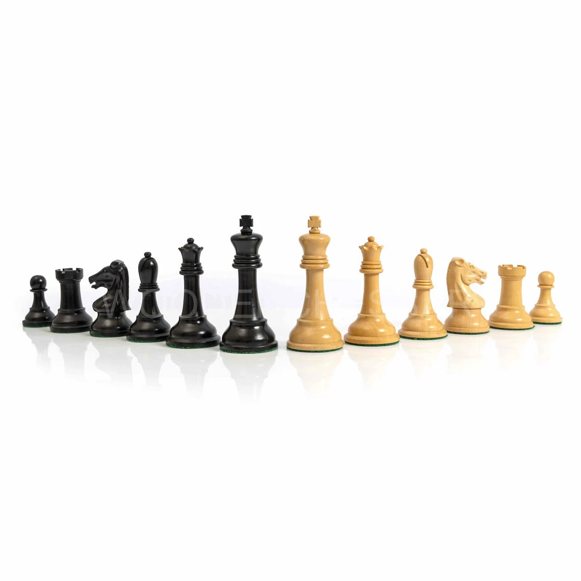 3.75” The Druke Staunton Chess Pieces only in Ebonized wood- Weighted