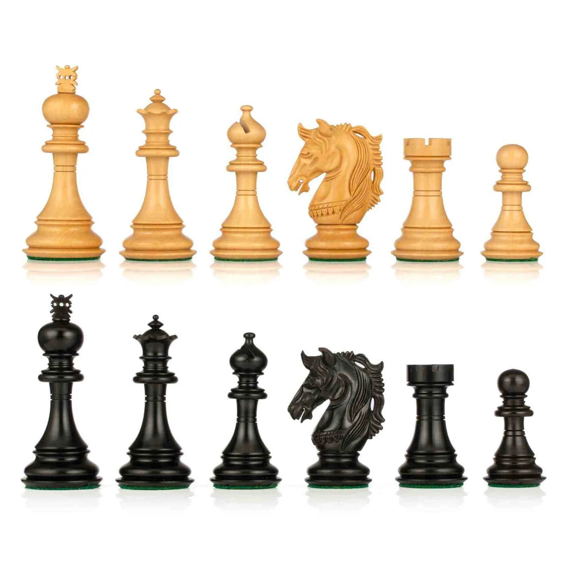 4.6" Prestige Premium Staunton Series Chess Pieces in Ebony & Boxwood – Triple Weighted