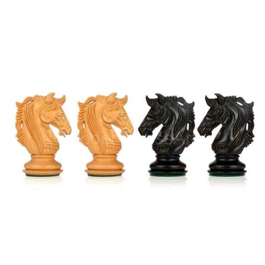 4.6" Prestige Premium Staunton Series Chess Pieces in Ebony & Boxwood – Triple Weighted