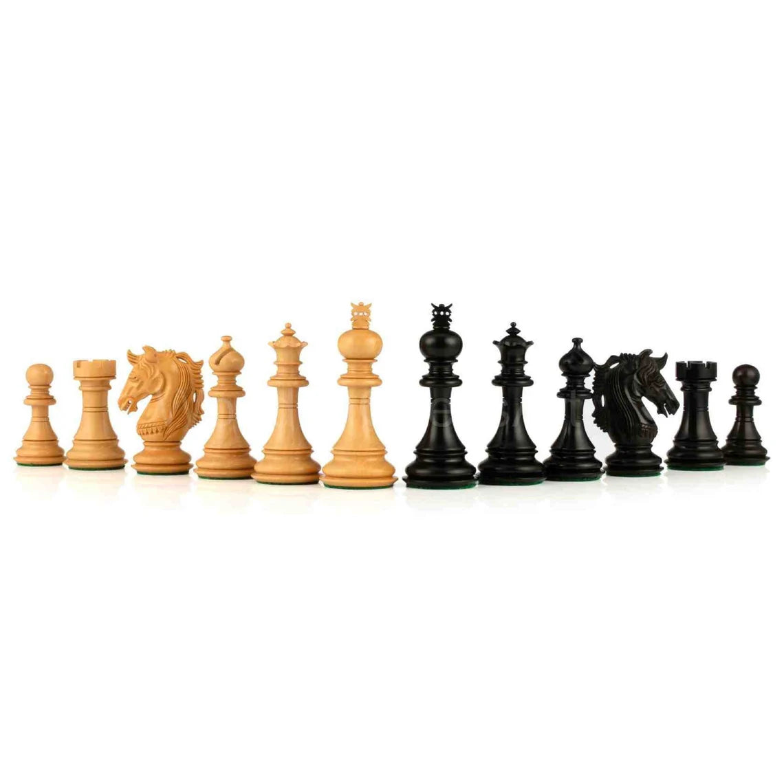 4.6" Prestige Premium Staunton Series Chess Pieces in Ebony & Boxwood – Triple Weighted