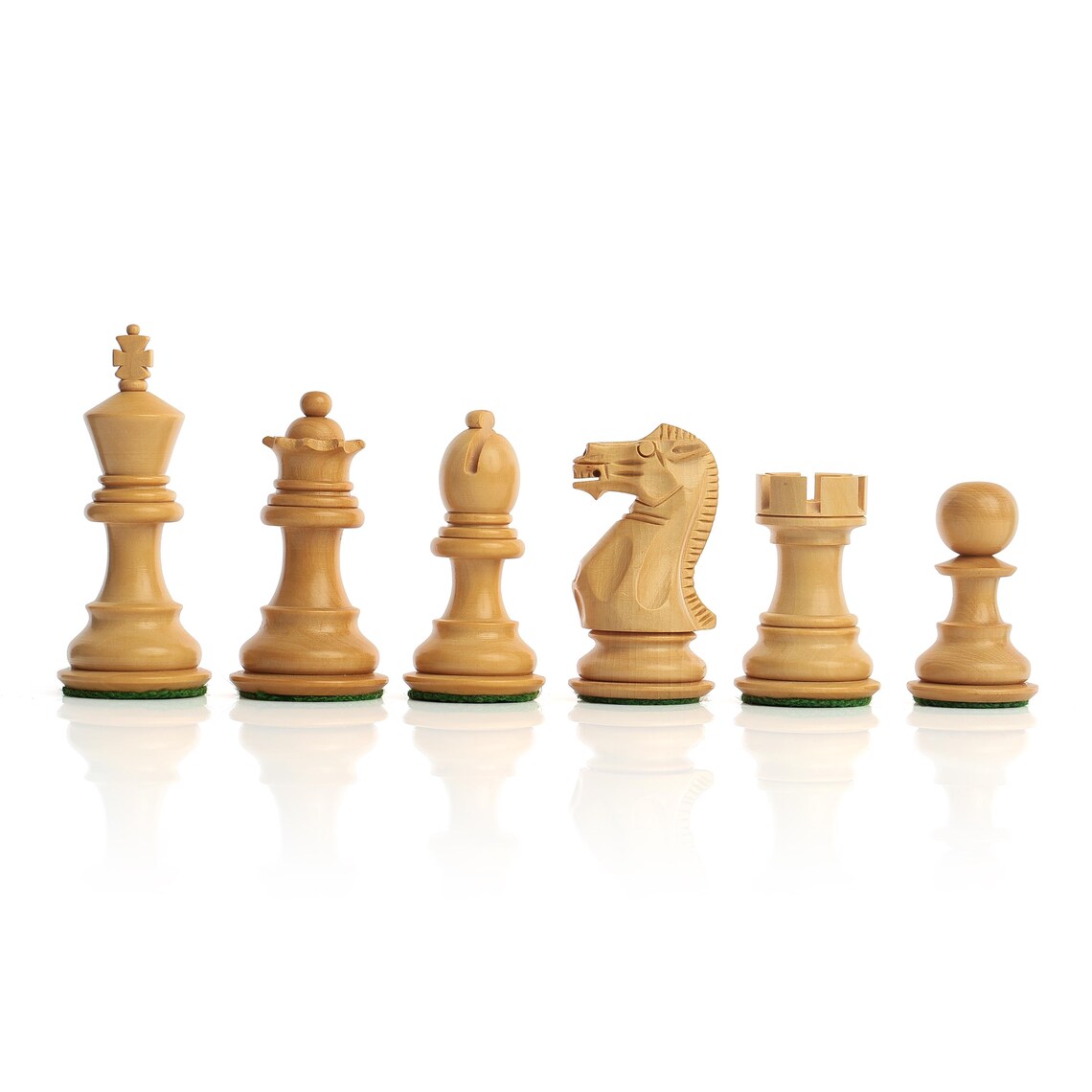 3" Ebonized Staunton Chess Pieces – Weighted Wooden Chessmen Only Set – Handcrafted Tournament Quality (34 pcs)