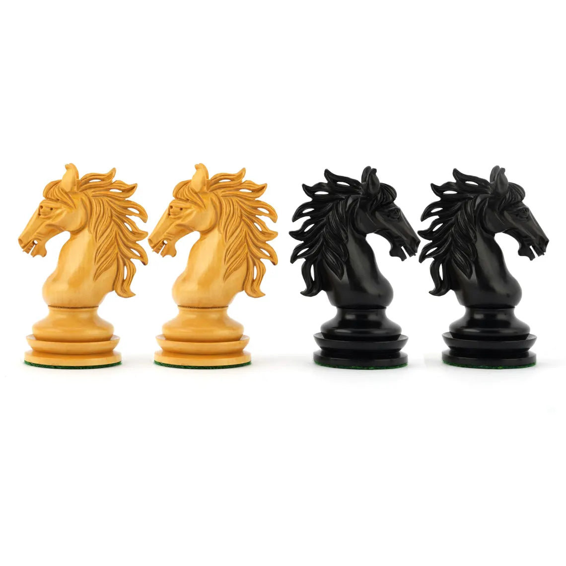 4.6 Inch Royal Eclipse Ebony & Boxwood Chess Set – Luxury Handmade Staunton Chess Pieces, Triple Weighted Chessmen Gift