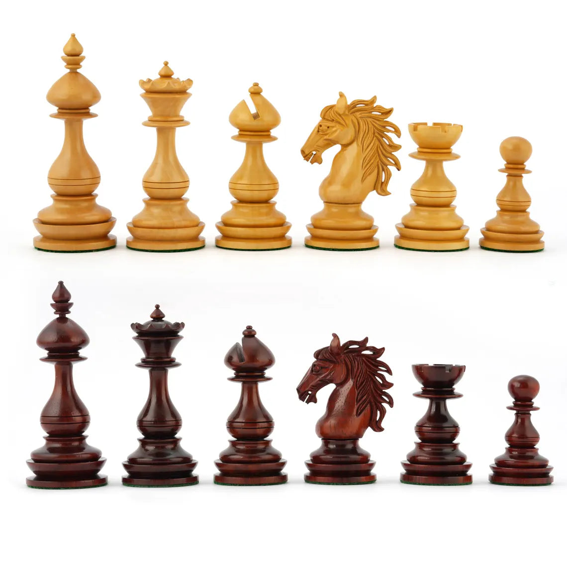 4.6 Inch Royal Eclipse Ebony & Boxwood Chess Set – Luxury Handmade Staunton Chess Pieces, Triple Weighted Chessmen Gift