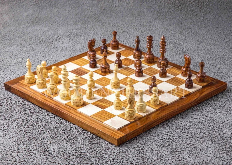 3.75” International Staunton Chess Pieces & 16” Premium Professional Chessboard Chess Set in Sheesham Wood