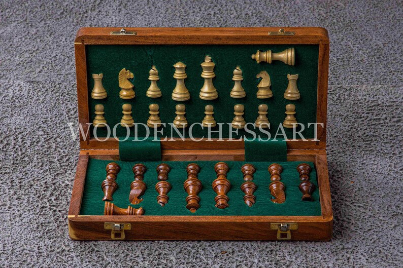 Luxury Magnetic Folding Wooden Chess Set