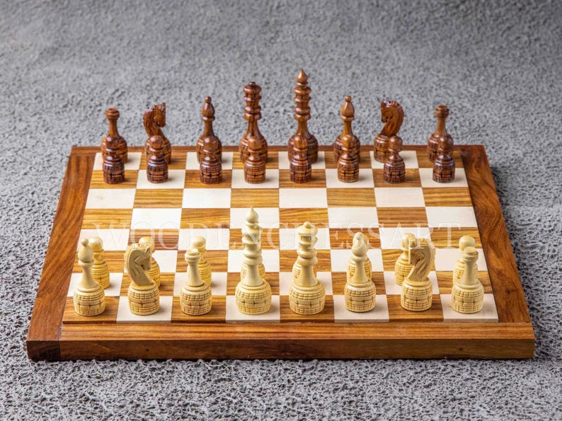 3.75” International Staunton Chess Pieces & 16” Premium Professional Chessboard Chess Set in Sheesham Wood