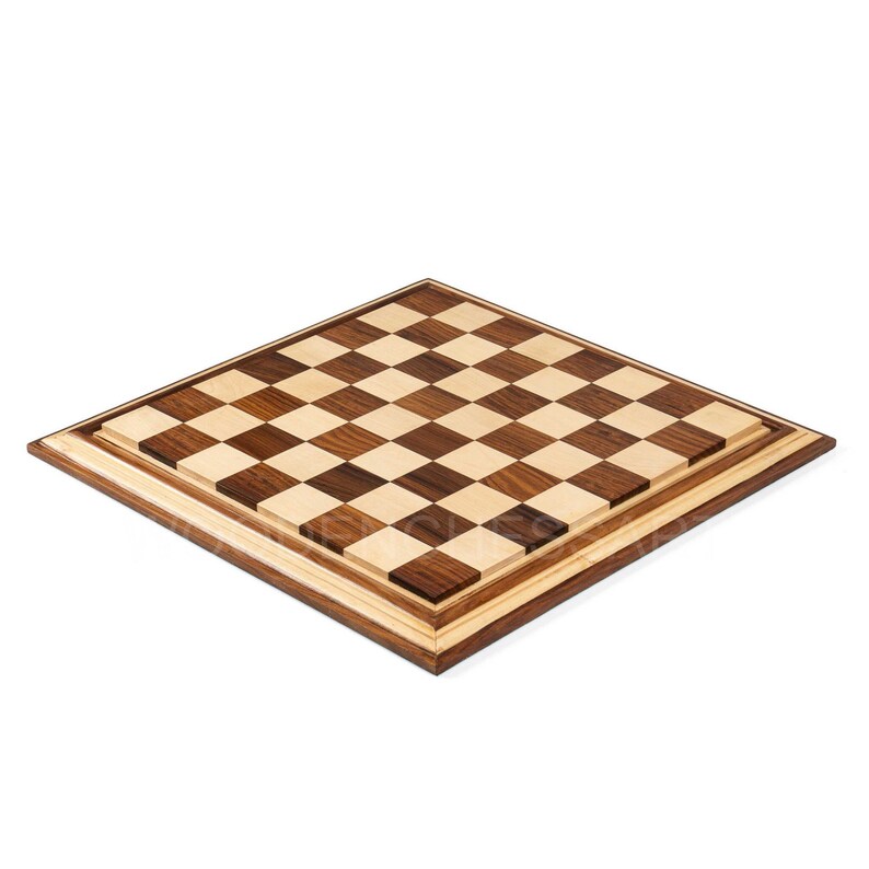21” Luxury Hand-Carved Chessboard Only in Golden Rosewood & Maple Wood