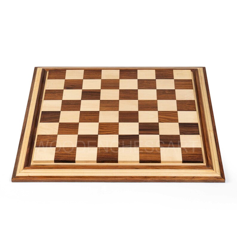 21” Luxury Hand-Carved Chessboard Only in Golden Rosewood & Maple Wood