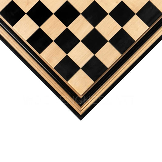 21” Luxury Hand Carved Chessboard Only in Ebony & Maple Wood
