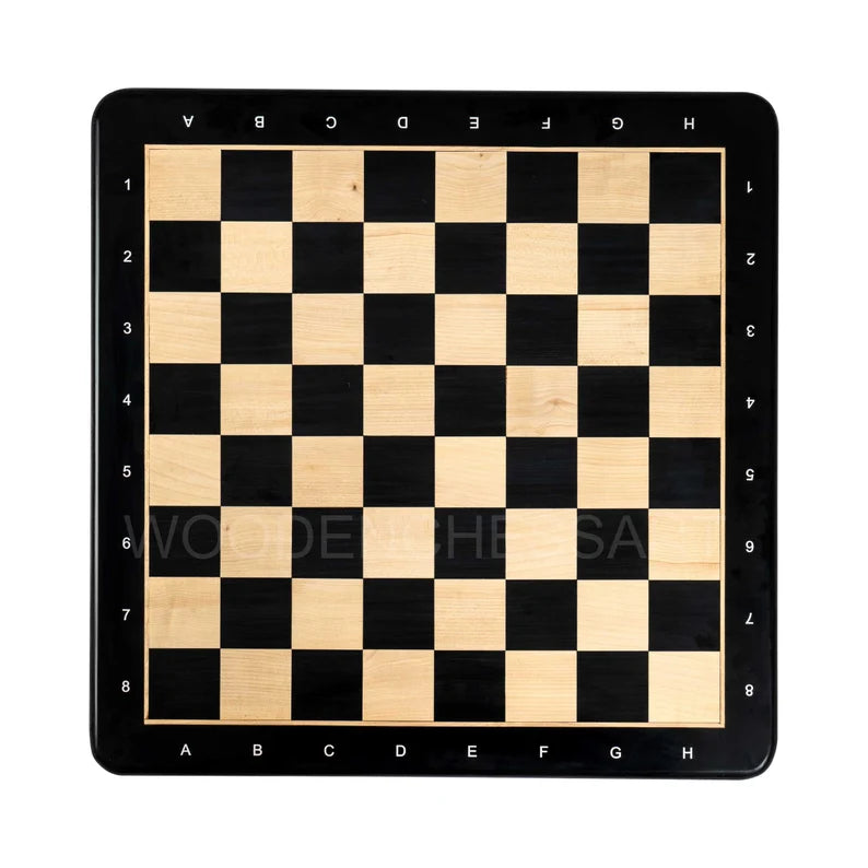 Premium Chessboard only in Ebony & Maple Wood (without Notation)