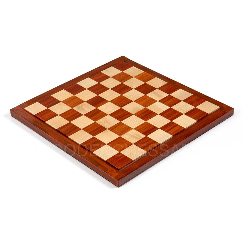 16” Premium Handmade Chessboard only in Bud Rosewood - 7.7 lbs