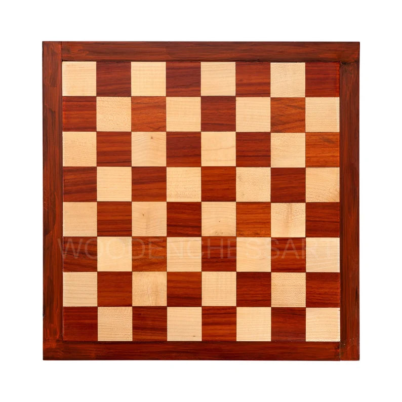 16” Premium Handmade Chessboard only in Bud Rosewood - 7.7 lbs