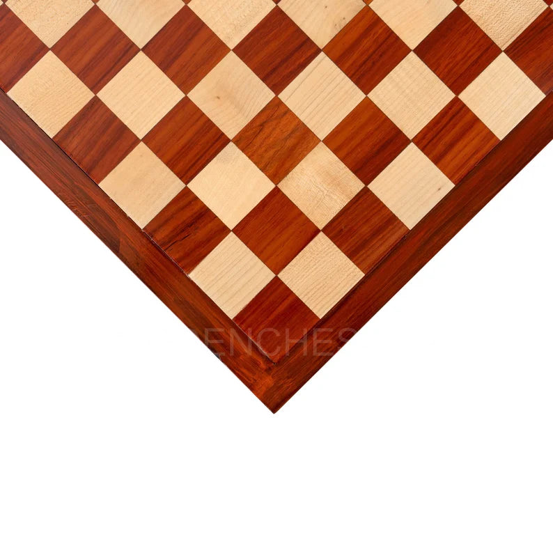 16” Premium Handmade Chessboard only in Bud Rosewood - 7.7 lbs