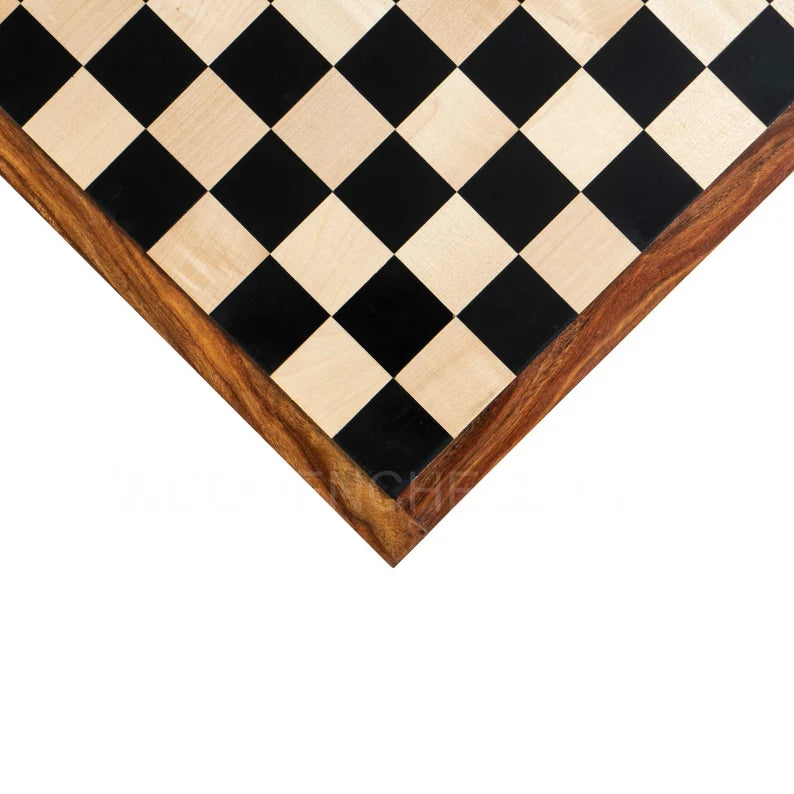 16” Premium Raised Chessboard only in Ebony & Golden Rosewood