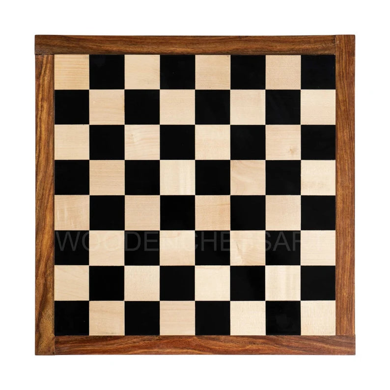 16” Premium Raised Chessboard only in Ebony & Golden Rosewood