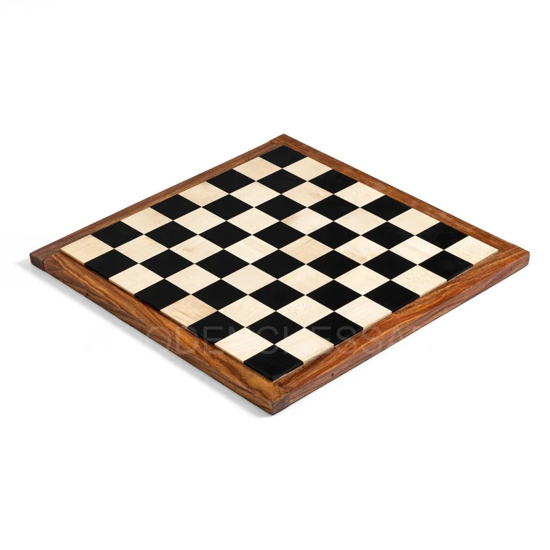 16” Premium Raised Chessboard only in Ebony & Golden Rosewood