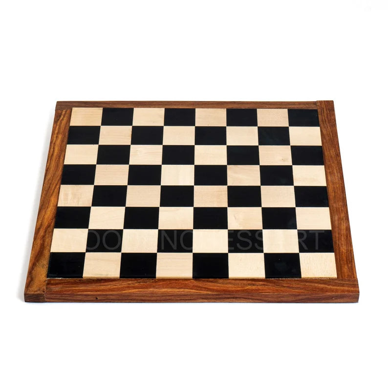 16” Premium Raised Chessboard only in Ebony & Golden Rosewood