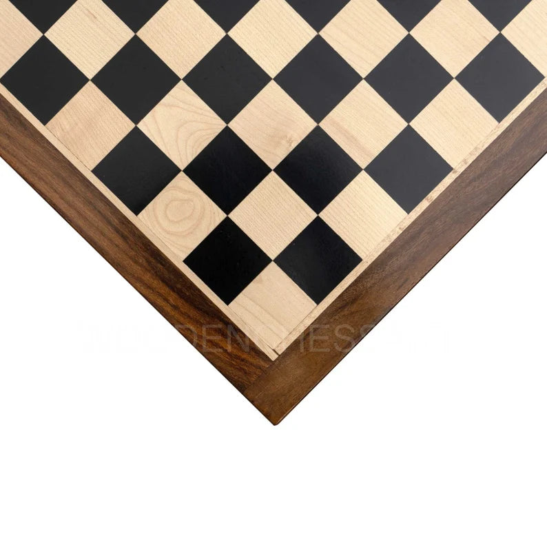 Luxury Professional Chessboard only in Ebony, Maple and Golden Rosewood