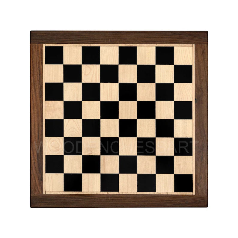 Luxury Professional Chessboard only in Ebony, Maple and Golden Rosewood