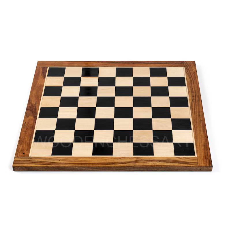 Luxury Professional Chessboard only in Ebony, Maple and Golden Rosewood